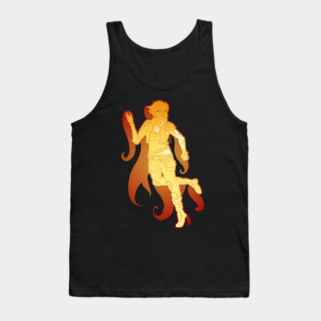 Commander Lilith, the Firehawk (Gradient Version) Tank Top by snoozyfern